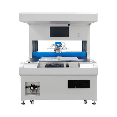 Máquina automática de dispensación de pegamento con botón de máquina de goteo visual de doble estación