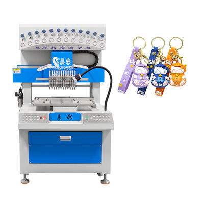 Máquina automática para hacer llaveros de PVC de 12 colores, máquina dispensadora de goteo de parches de silicona