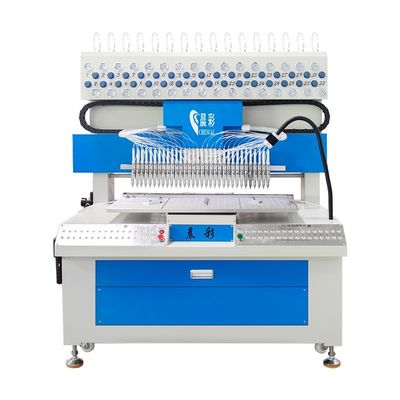 Máquina de distribuição automática de silicone de 32 cores Máquina de gotejamento de remendos de borracha de PVC líquido