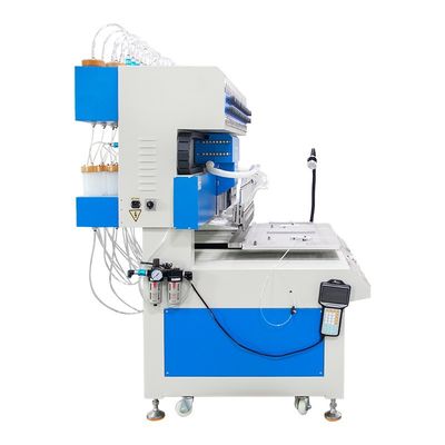Máquina de distribuição automática de silicone de 32 cores Máquina de gotejamento de remendos de borracha de PVC líquido