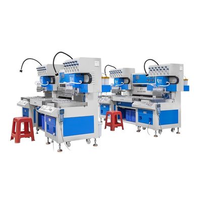 Automatische 12-Farben-Kleine-PVC-Etikettiermaschine-Silikon-Tropfmaschine für Schlüsselanhänger-Untersetzer
