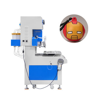 Machine automatique de distribution d'étiquettes en silicone de 12 couleurs pour goutte à goutte de porte-clés en PVC doux