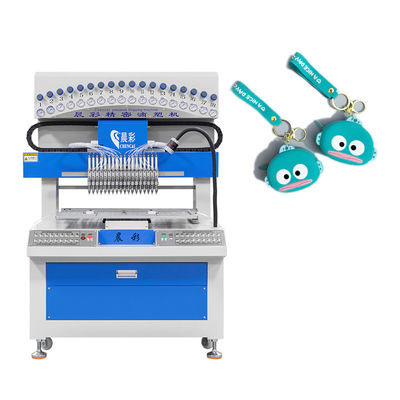 Machine de distribution automatique de porte-clés en PVC souple 18 couleurs, machine de coulée de produits de grande taille