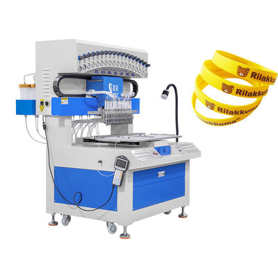 Máquina de fabricação de pingentes de bonecas de silicone automática de PVC de 18 cores para caixa de silicone 2D 3D