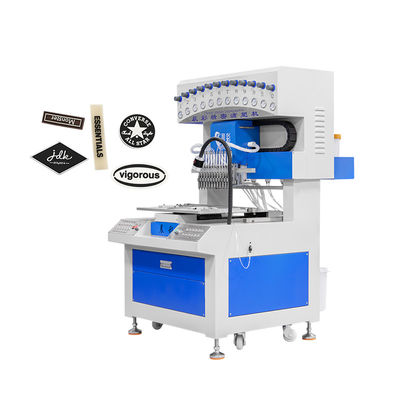 Automatische merk logo maken machine voor 12 kleuren siliconen tas in blauw wit