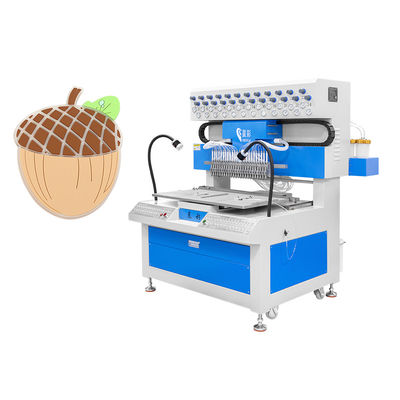 Tabela de trabalho Tamanho 890*460mm 24 cores Máquina de gotejamento automático para fabricação de rótulos de PVC