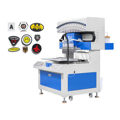 Máquinas de fabricação de produtos de borracha de 18 cores para rótulo de logotipo 3D de PVC