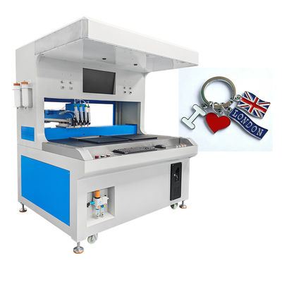 Machine de peinture automatique 4 couleurs visuelle à double station émail pin pour la distribution de bijoux de badge métallique