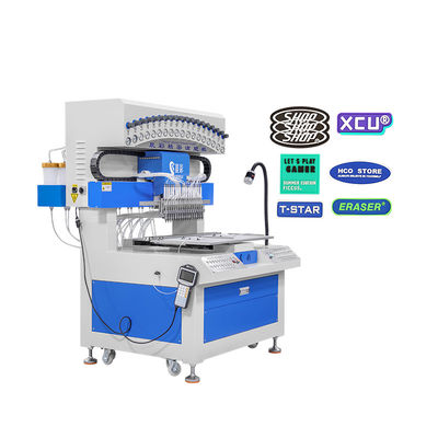 18 Colors Automatic Soft PVC Shoes Dispensing Machine Silicone Trademark Logo Making Machine