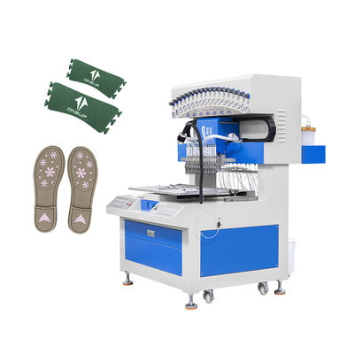 18 Colors Automatic Soft PVC Shoes Dispensing Machine Silicone Trademark Logo Making Machine