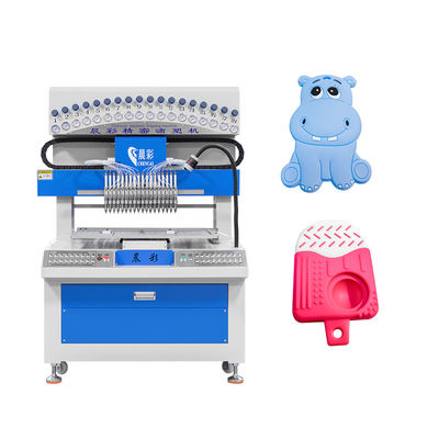 Silikon 2D 3D Ticari Marka Logo Yapımı için 18 Renkli PVC Etiket Yama Dağıtım Makinesi