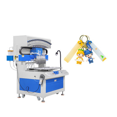 2D 3D Soft Silicone Keychain Making Machine 18 Kolorów PVC Craft Dripping Machine