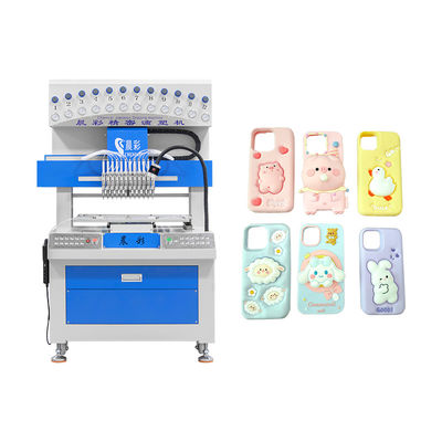 12 colores PVC Silicona Parche máquina PVC llavero máquina