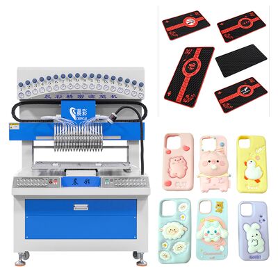 18 Colors 2D 3D PVC Keychain Machine Automatic Silicone Phone Case Dripping Machine