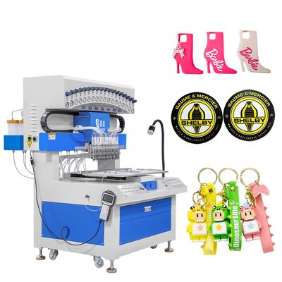 18 Colors 2D 3D PVC Keychain Machine Automatic Silicone Phone Case Dripping Machine