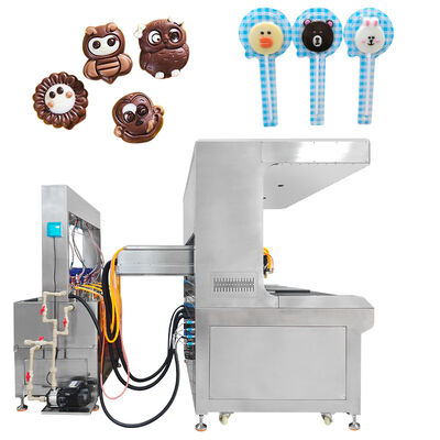 Máquina automática de llenado de chocolate visual de acero inoxidable de 4 colores para hacer galletas de helado