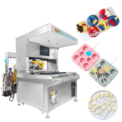 Automatic 4 Colors Stainless Steel Visual Chocolate Dripping Machine Cake Decorating Machine for Making Candy Ice Cream