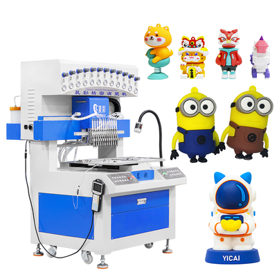 Automatic 12 Colors Silicone Dispensing Machine with 0.01mm XYZ Accuracy for Energy Saving PVC Keychain Production