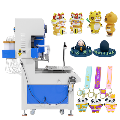 Automatic 18 Colors PVC Keychain Making Machine with 0.01mm XYZ Accuracy and Energy Saving Silicone Dispensing Machine
