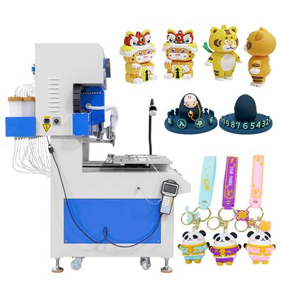 Mesin Dispensing Silikon Otomatis 18 Warna PVC Patch untuk Gantungan Kunci 2D 3D