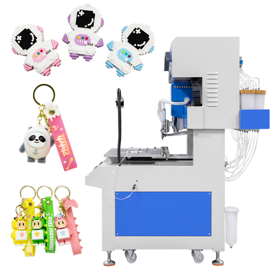 Automatic 18 Colors PVC Silicone Keychain Making Machine with 0.01mm XYZ Accuracy and 220V Input Voltage