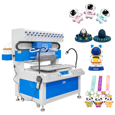 24 Colors Automatic Liquid PVC Dripping Machine Silicone Bracelet Making Machine for Dispensing 2D 3D Craft Keychains Dolls