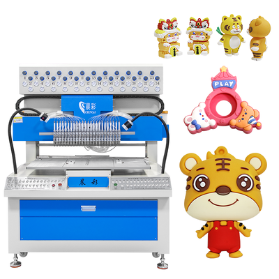 24 Colors Automatic PVC Slipper Upper Dripping Molding Dispensing Machine for Making 2D 3D Silicone Keychains Dolls