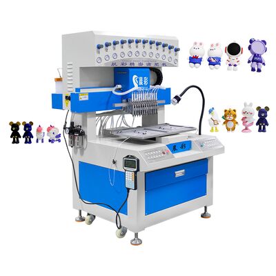 Macchina automatica di dispensazione del silicone a 12 colori per la produzione di portachiavi o ornamenti in PVC
