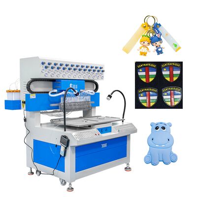 Máquina de distribuição automática de chaveiros de silicone de 24 cores para figuras de desenhos animados de PVC