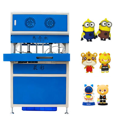 Machine automatique de moulage par presse à chauffage thermique pour porte-clés en PVC 2D et 3D, pour la fabrication de figurines de dessins animés souples, de jouets, de patchs