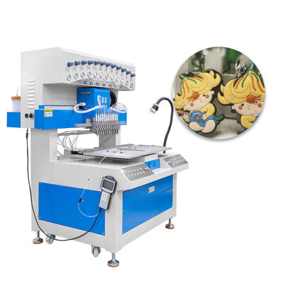 Automatic 12 Colors Silicone Dispensing Machine for High Productivity PVC and Silicone Crafts