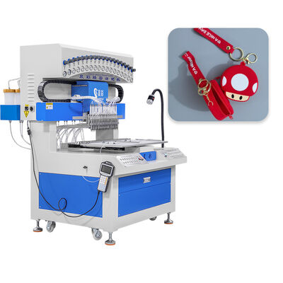 Machine de distribution automatique de porte-clés en PVC souple 18 couleurs, machine de coulée de produits de grande taille