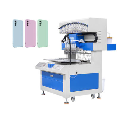 Otomatis 18 Warna Versi Dibesarkan Soft PVC Dripping Machine untuk Membuat Keychain Boneka