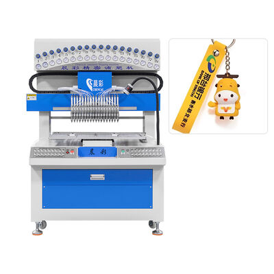 18 Colors PVC Silicone Keychain Making Machine for Dripping 2D 3D Crafts Ornament