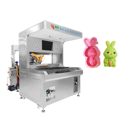 4 Colors Automatic Stainless Steel Chocolate Decorating Machine for Candy Dripping