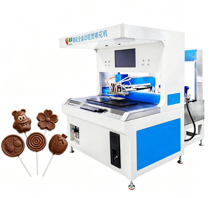4 Colors Automatic Dual-station Chocolate Decorating Machine for Macarons Cake Desserts