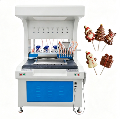 Automatic 8 Colors Chocolate Dripping Machine with 1200mm/s Operating Speed and Energy Saving for Cake Cookies Desserts