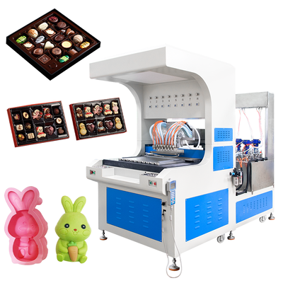 Automatic 8 Colors Chocolate Dripping Machine with 1200mm/s Operating Speed and Energy Saving for Cake Cookies Desserts