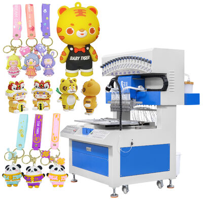 18 Colors PVC Keychain Dripping Machine Silicone Dispensing Machine for Making Cartoon Figures Dolls Crafts