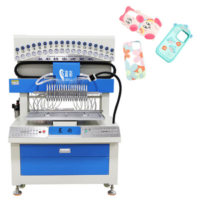 Automatic 18 Colors Silicone Dispensing Machine with 0.01mm XYZ Accuracy for PVC Keychain Making and Energy Saving