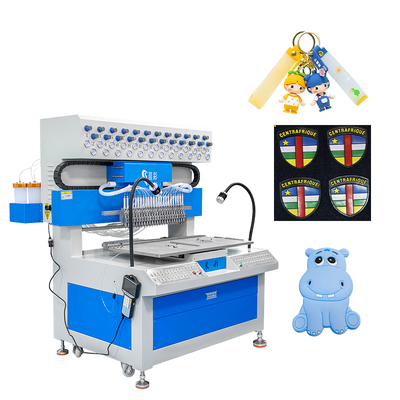 24 Colors Automatic Silicone Coin Purse Making Machine for Dripping 2D 3D PVC Keychains Dolls Crafts