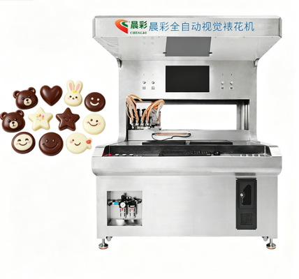 Automatic 4 Colors Stainless Steel Visual Chocolate Decorating Machine Ice Cream Dripping Machine for Making Dessert