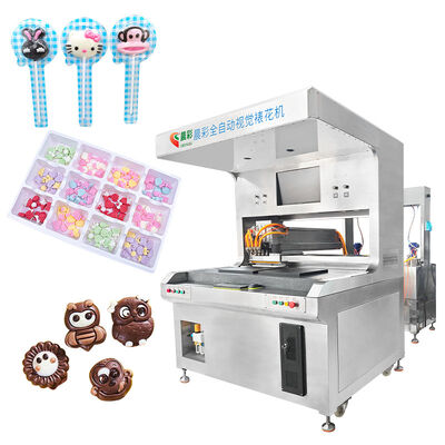 Automatic 4 Colors Stainless Steel Visual Chocolate Candy Filling Machine for Decorating Cakes Desserts Macarons